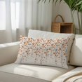 thumbnail image 3 of Weeping Flowers Standard Size Pillow Cover,Pillowcase Protectors with Zipper,Breathable Decorative Throw Pillow Case Cover,Orange Grey Spring Floral Botanical Rustic Burlap Pillow Shams 20x26Inch, 3 of 8