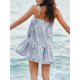 thumbnail image 4 of Vestido Wenrine de verano a cuadros, mini casual, con tirantes finos, para mujer, 4 of 6