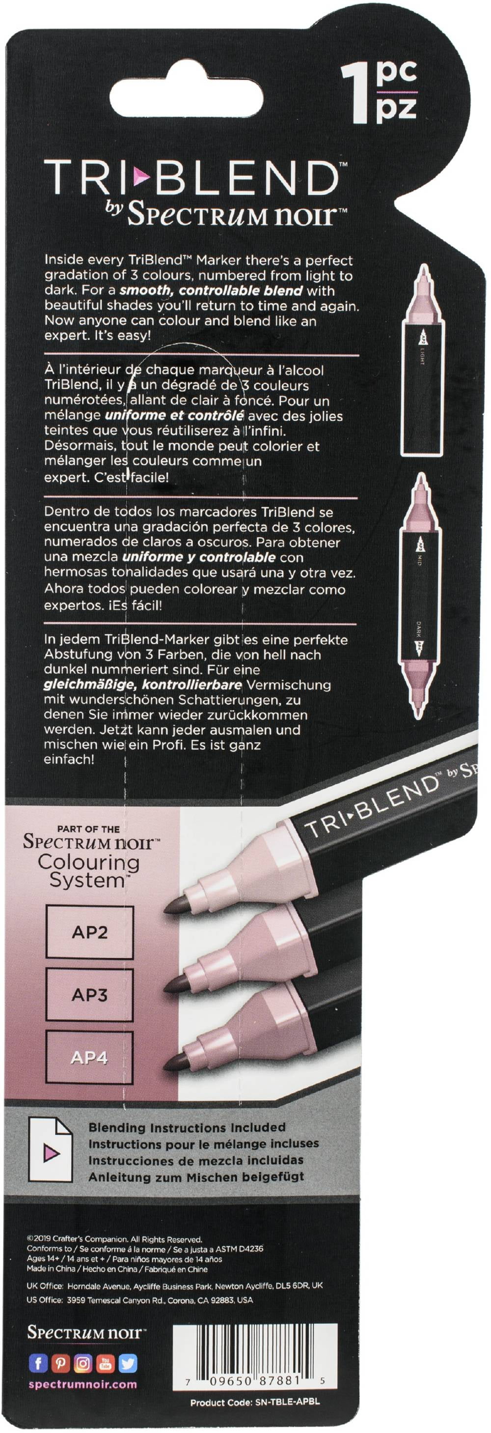 Spectrum Noir Triblend Marker-Antique Pink Blend