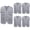 Gray, variant on 5 Packs Supermarket Work Vest Volunteer Activity Event Waistcoat with Pockets-Black-XL