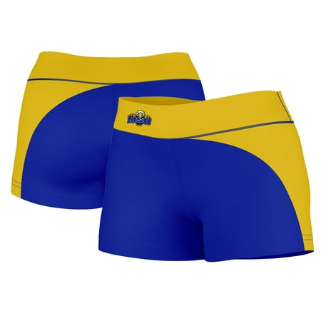 

Women s Blue/Gold Morehead State Eagles Curve Side Shorties