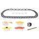 thumbnail image 1 of 2x de tren clásico electrónico Tren eléctrico giratorio para niños Niños Niñas Edad 5+ Regalos de cumpleaños Hugo Juguetes de tren de sushi, 1 of 10