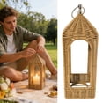 thumbnail image 1 of BotaniNest Handwoven Pendant Lamp Shade Natural Boho Home Desktop Tabletop Ornamental Lighting Fixture Cover, 1 of 7