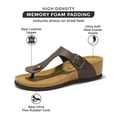 thumbnail image 6 of Project Cloud 100% Genuine Leather Womens Sandals Memory Foam Women Footwear (Belize), 6 of 7