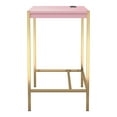 thumbnail image 5 of Belzie Metal Writing Desk with USB Ports, Pink, 5 of 6