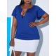 thumbnail image 1 of Cadena cortada el excedente más tamaño superior Rosegal  Blusas Tallas Grandes, 1 of 5