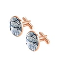 thumbnail image 2 of Tree Stylish Stainless Steel Cufflinks Set for Business Attire, 2 of 6