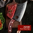 thumbnail image 5 of Viking Knife With Sheath, Meat Cleaver Knife For Meat Cutting, Hand Forged Chef Butcher Full Tang Boning Knife For Outdoor Cooking, Kitchen Deboning Or Camping BBQ, Gift For Man And Women, 5 of 8