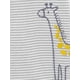 thumbnail image 3 of Romper Simple Joys by Carter's Aqua Blue Forest Animals, miniraya gris y blanco para recién nacido, 3 of 4