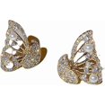 thumbnail image 1 of Fashionable Elegant Gorgeous Diamond Pearls Butterfly Earrings for Women Girls, Butterfly Wing Earring, Half Butterfly Wing Stud Earrings, Two Ways to, 1 of 4