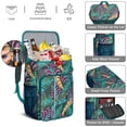 thumbnail image 3 of Tropical Leaf Backpack Cooler, Leakproof Insulated Cooler Bag with Botanical Print for Beach and Picnic, 3 of 3