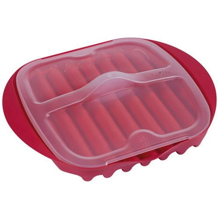 Microwave Bacon Maker/Cooker with Lid, Red, The quickest and cleanest way to cook bacon in the microwave. Cooks up to 6 slices of bacon in LESS than 3.., By (The Best Way To Cook Turkey Bacon)