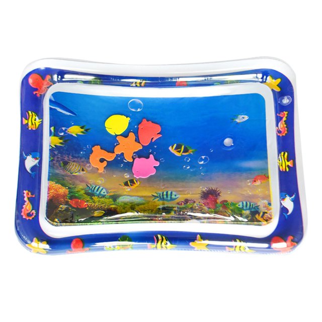 Pvc World Alfombra inflable para bebés 60 cm redonda Alfombra de agua con animales pequeños Juguetes sensoriales
