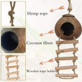 thumbnail image 4 of Natural Coconut Shell Gecko Nest House Reptile Hideouts Bed Cage Toy With Ladder Hanging Loop For Lizards Chameleon Gecko Snakes Small Animal 2 Pcs, 4 of 5