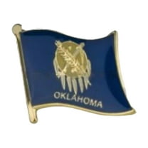 Ysmzzmsy 1 PCS（0.75x0.63 inch) Oklahoma Flag Pin Suit lapel flag pins Plated Metal Enamel Souvenir Hat Men Women Patriotic