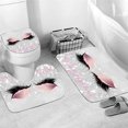 thumbnail image 3 of Goodwill 4PCS/Set Pretty Eyelash Shower Curtain Bling Silver Hello Gorgeous Bathroom Decor Waterproof Cloth Polyester Bath Curtain Bathtub Curtains, Bathroom Carpet Bath Mat Toilet Rugs, 3 of 7