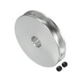 thumbnail image 3 of Uxcell V-Type Pulley 10mm Bore 50mm Outer Dia Single Groove Aluminum Alloy for 4-5MM PU Round Belt, 3 of 5