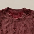 thumbnail image 5 of Asxite Boys 0-12 Years Solid Short Sleeve Crewneck Tops with Pants Vintage Loose 2 Piece Summer Set Red 5-6Years, 5 of 5