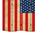 thumbnail image 3 of 4 wooden Panel Canvas Screen with American Flag Print in Multicolor, 3 of 4