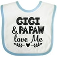 thumbnail image 3 of Inktastic Gigi and Papaw Love Me Boys or Girls Baby Bib, 3 of 4