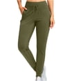 thumbnail image 6 of YDFCWXW Womens Fleece Lined Athletic Joggers High Waisted Winter Warm Thermal Sweatpants Workout Lounge Yoga Pants with Pockets AG, M, 6 of 9