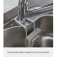 thumbnail image 6 of Yamazaki Home Faucet-Hanging Sponge Holder - Two Sizes, White, Steel, Single, Water Resistant, No Assembly, 6 of 7