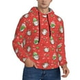 thumbnail image 2 of Wukai merry Christmas gnome Print Men Hoodies Fleece Sweatshirts Long Sleeve Sweaters Pullover Fall Outfits Winter Clothes-X-Large, 2 of 7