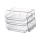 thumbnail image 5 of Estante para platos laterales, organizador para refrigerador, estante multiusos para almacenar alimentos, estante para alimentos de varias capas. blanco 3 capas, 5 of 9