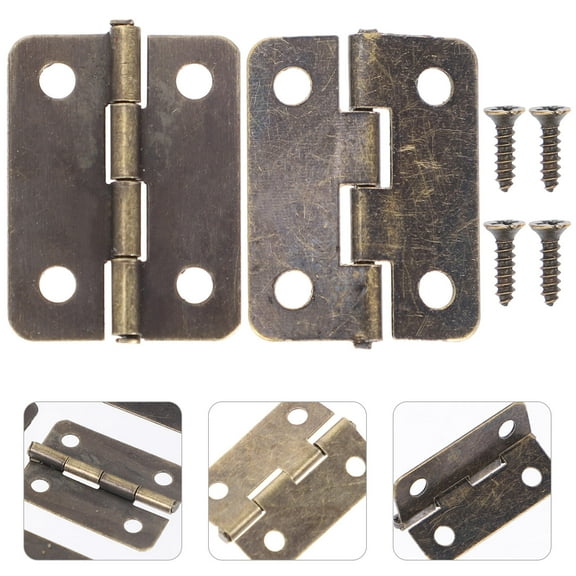 20 Pcs Mini Hinge Small Hinges for Crafts Cabinet Doors Baby