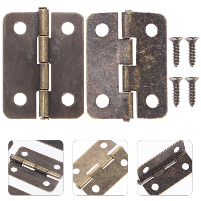 HINTRMENT 20 Pcs Petites Charnières Matériel Fer Bronze pour Projets DIY Accessoire