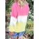 thumbnail image 2 of Sudadera de manga larga para mujer, con estampado tie dye y bloques de color, 2 of 6