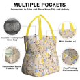 thumbnail image 3 of Pioneer Flower Floral Print Pattern Drawstring Lunch Bag Women - Drawstring Lunch Bag Insulated for Work Office - Stain-Resistant Large Lunchbags for Women with Multi-Pockets, 3 of 6