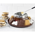 thumbnail image 2 of Nostalgia Indoor Electric Stainless Steel S'mores Maker with 4 Compartment Trays for Graham Crackers, Chocolate, Marshmallows and 2 Roasting Forks, Brown, 2 of 5