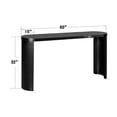 thumbnail image 2 of YYAo Console Table, Entryway Table, Console Sofa Table,60" Thick Top Entryway Table with Curved Legs for Sofas, Entryway (Black), 2 of 11