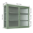 thumbnail image 2 of Glass Display Cabinet, Wall Cabinet with Tempered Glass Doors with Detachable Shelves, Kitchen Storage Cabinet for Office, Dining Room,Living Room, Kitchen and Bathroom, 2 of 8