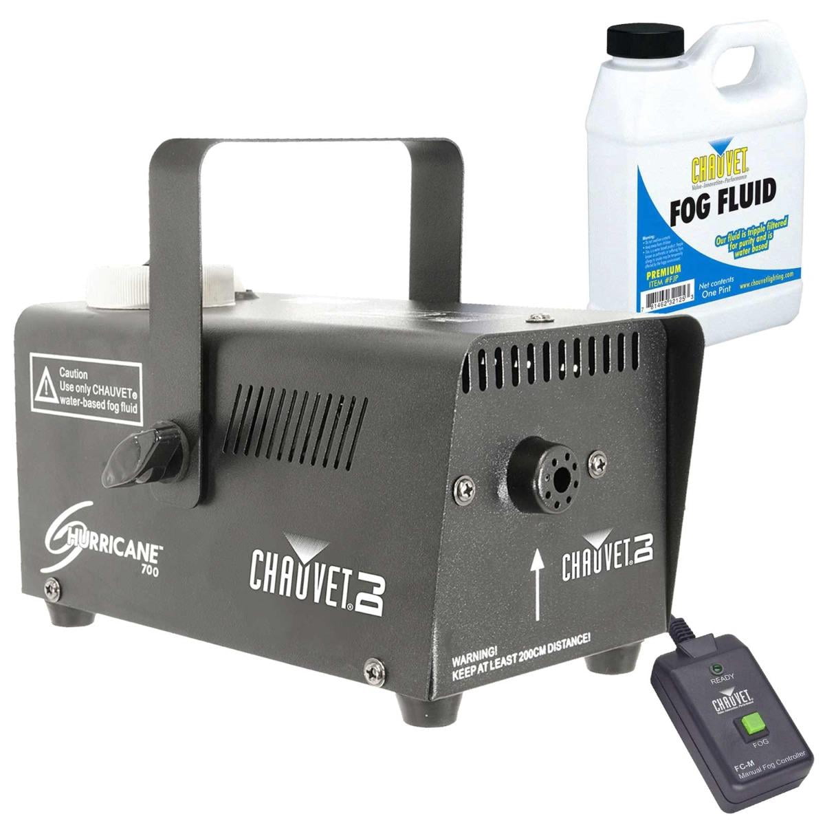 Chauvet DJ Hurricane 700 Fog Machine with Strobe Light & Black Light Package