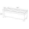 thumbnail image 3 of Fabric Storage Ottoman, Bench for Entryway and Bedroom, 43.31"x16.73"x15.75", Beige, 3 of 12