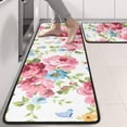 thumbnail image 2 of Kitchen Rugs Sets Of 2,Pioneer Flower Floral Print Pattern Anti Fatigue Kitchen Mat Rugs Non Slip Washable,Decorative Kitchen Floor Mats for Kitchen,Sink,Laundry,17"x47"+17"x47", 2 of 5