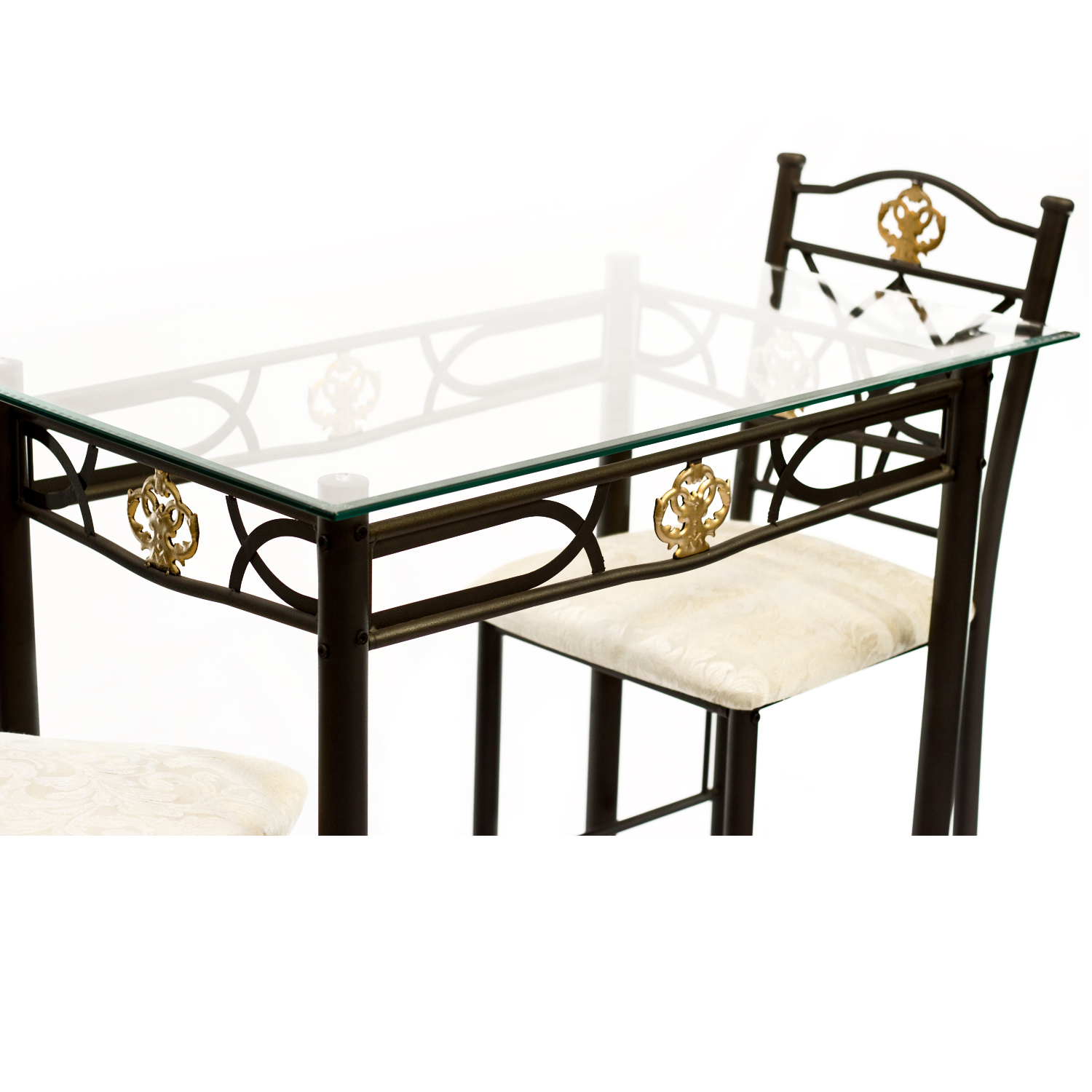 Home Source Crown Bronzed Counter Height 3 Piece Bistro Set - image 5 of 10