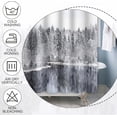 thumbnail image 4 of Winter Holiday Shower Curtains Set Ornaments Pine Trees Nature Lake Scenery Happy New Year Merry Christmas Shower Curtains with Hooks for 72x84 Inches Waterproof Polyester Bathroom Bathtubs, 4 of 6