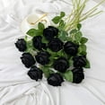 thumbnail image 2 of 12PCS Artificial Roses Silk Flowers Fake Roses Bouquet Long Stem for Home Wedding Decoration Party (Wine), 2 of 4