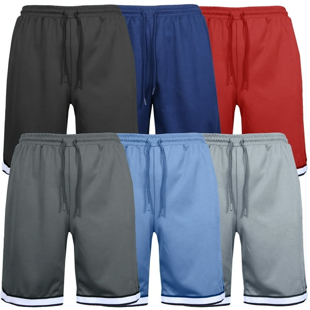 Men's 5-Pack Lightweight Breathable Moisture Wicking Mesh Shorts