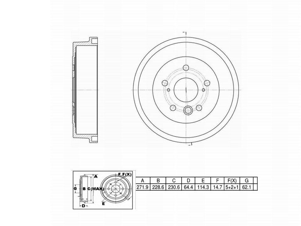 Winstop Brake Drum, Rear WS237709, Toyota RAV4 2001-1996