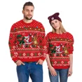 thumbnail image 2 of Suéteres navideños para hombre, suéteres navideños con renos, estampado 3D, cuello redondo, ropa para parejas, sudaderas para fiestas navideñas, 2 of 5