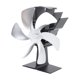 thumbnail image 5 of Ventilador de estufa vertical, ventilador térmico de 6 aspas, alimentado por calor, circulación rápida y cálida, diseño de mango, ventilador superior para chimenea, plateado, 5 of 5