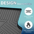 thumbnail image 3 of Unique Bargains Flat Face Cargo Liner Rear Trunk Mat Trunk Cargo Luggage Boot Tray Mat Stripes and Triangles Pattern for Kia Seltos KX3 2020-2021 Anti-Slip, 3 of 7