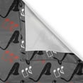 thumbnail image 4 of Ambesonne Jazz Music Grommet Curtain Single Panel, Notes Clef Saxophone, 50"x60", Grey Black Red, 4 of 5