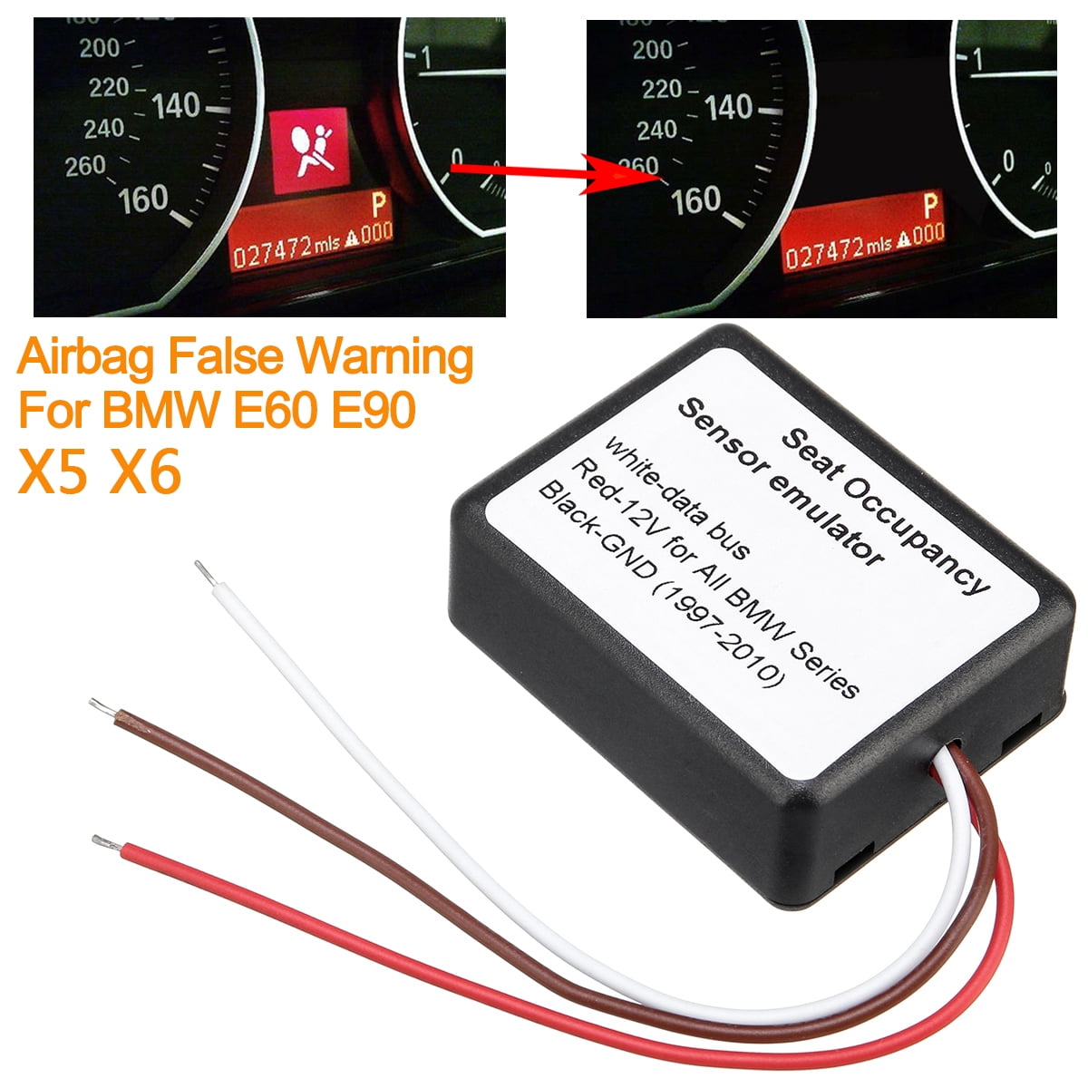 Passenger Seat Occupancy Mat Bypass Connector For BMW Sensor Emulator