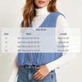 thumbnail image 3 of Cable Knit Sleeveless Vest for Women V Neck Button Down Soft Loose Knit Waistcoat Casual Daily Fall Winter Layering Sweater Gilet Blue, 3 of 9