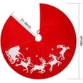thumbnail image 3 of Coolmade 48" Christmas Tree Skirt Mat with Reindeer Sled Pattern Xmas Tree Skirts Holiday Party Decoration, 3 of 7